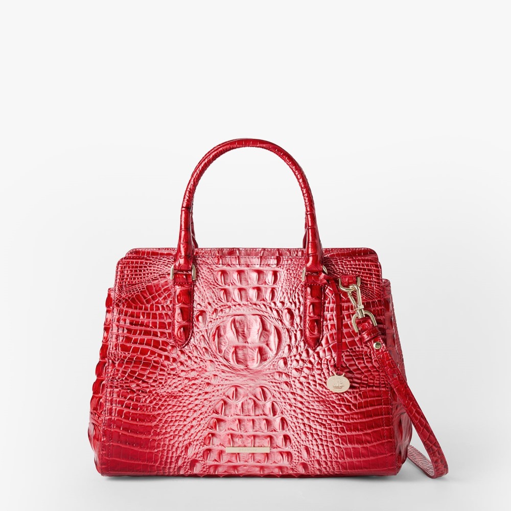 Brahmin Small Finely Leather Satchel - Embrace Ombre Melbourne