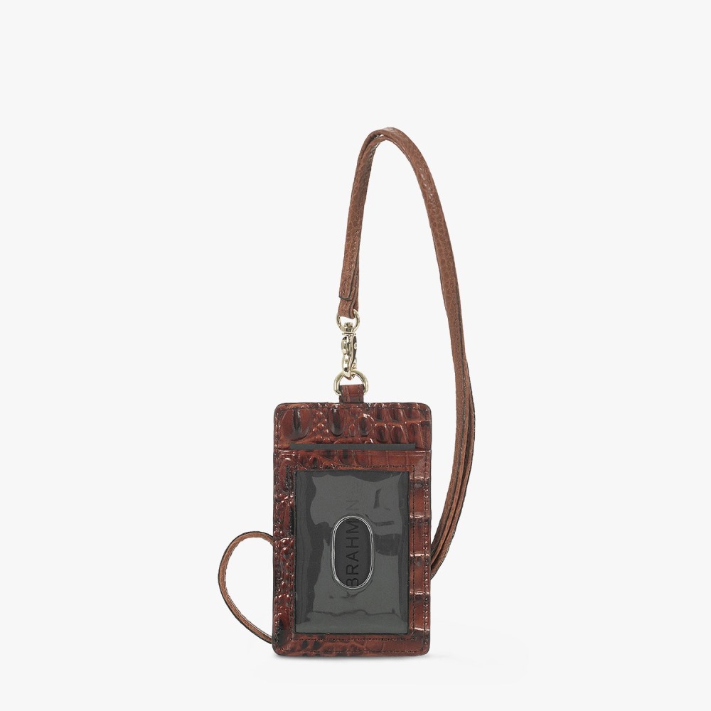 Brahmin Sawyer Leather Lanyard Holder - Pecan Melbourne
