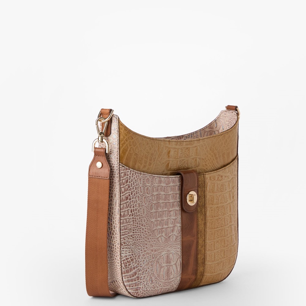 Brahmin Leia Leather Crossbody - Natural Flashback