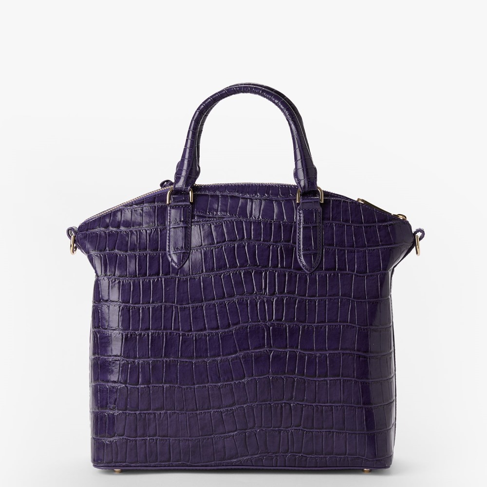 Brahmin Large Duxbury Leather Satchel - Voltage Violet Sirona
