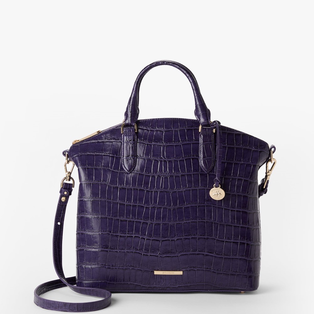 Brahmin Large Duxbury Leather Satchel - Voltage Violet Sirona