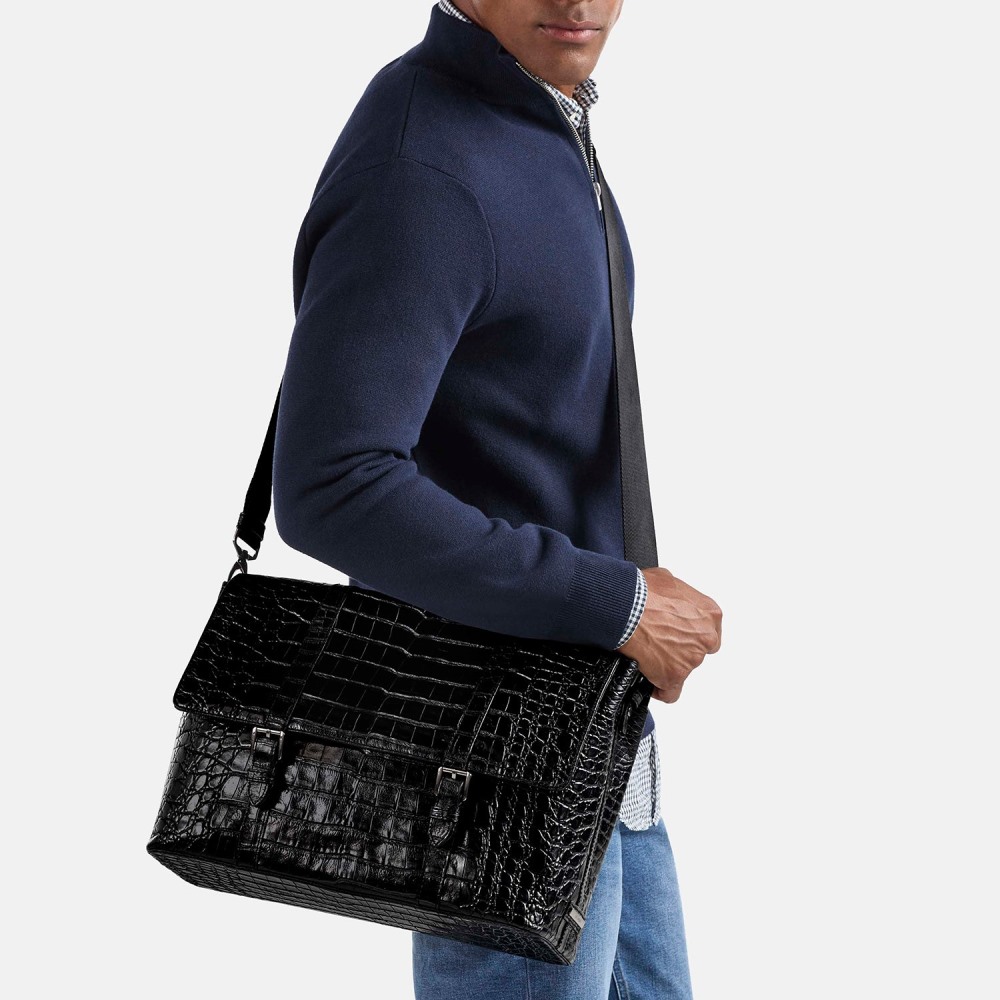 Brahmin Mason Leather Messenger Bag - Chestnut Baypoint