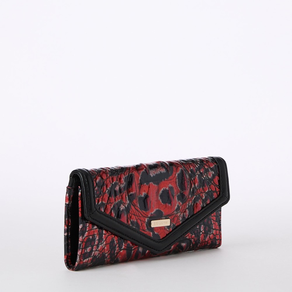 Brahmin Veronica Leather Wallet - Red Leopardess
