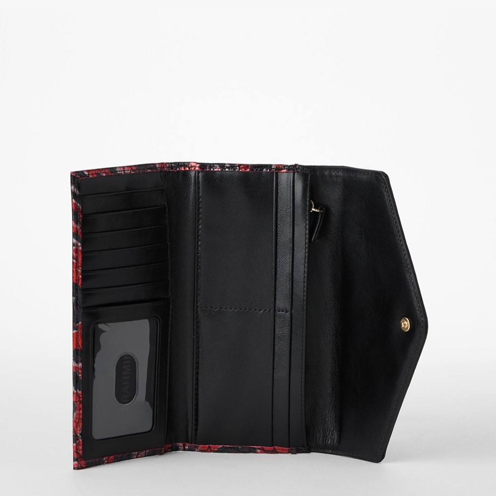Brahmin Veronica Leather Wallet - Red Leopardess