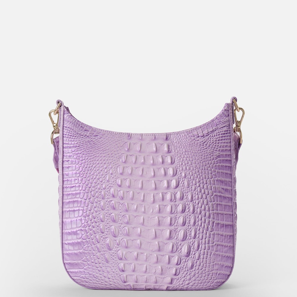 Brahmin Leia Leather Crossbody - Gentle Lavender Melbourne
