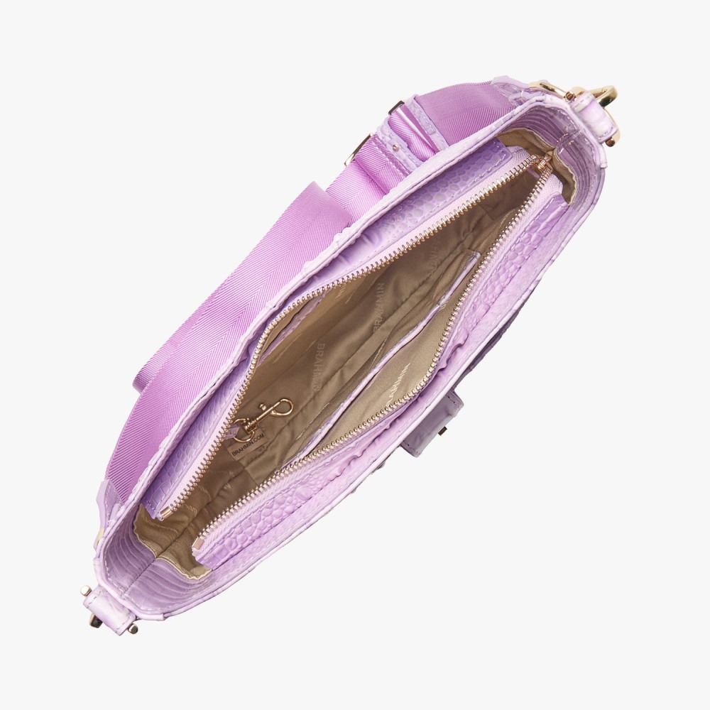 Brahmin Leia Leather Crossbody - Gentle Lavender Melbourne