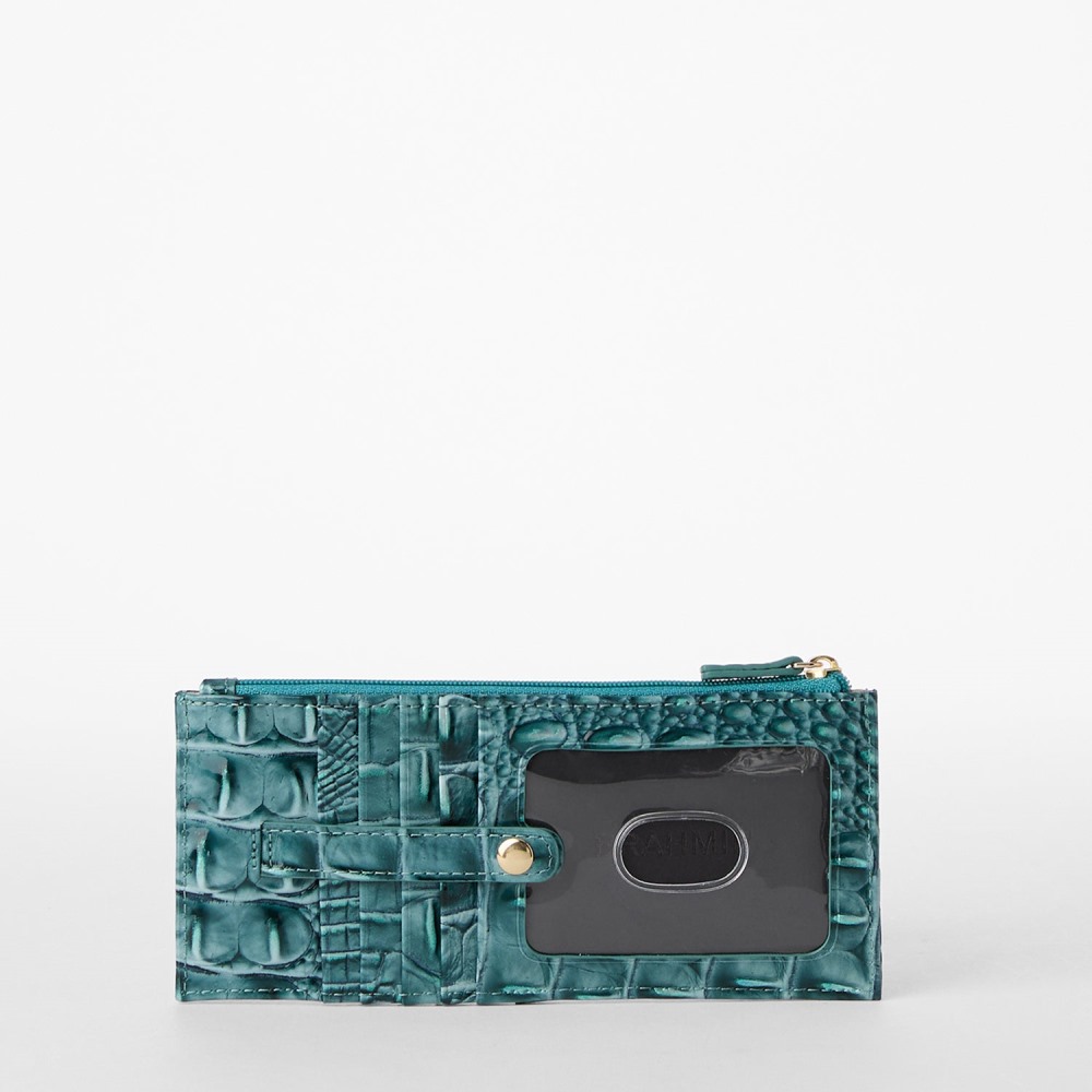 Brahmin Credit Card Leather Wallet - Spearmint Ombre Melbourne
