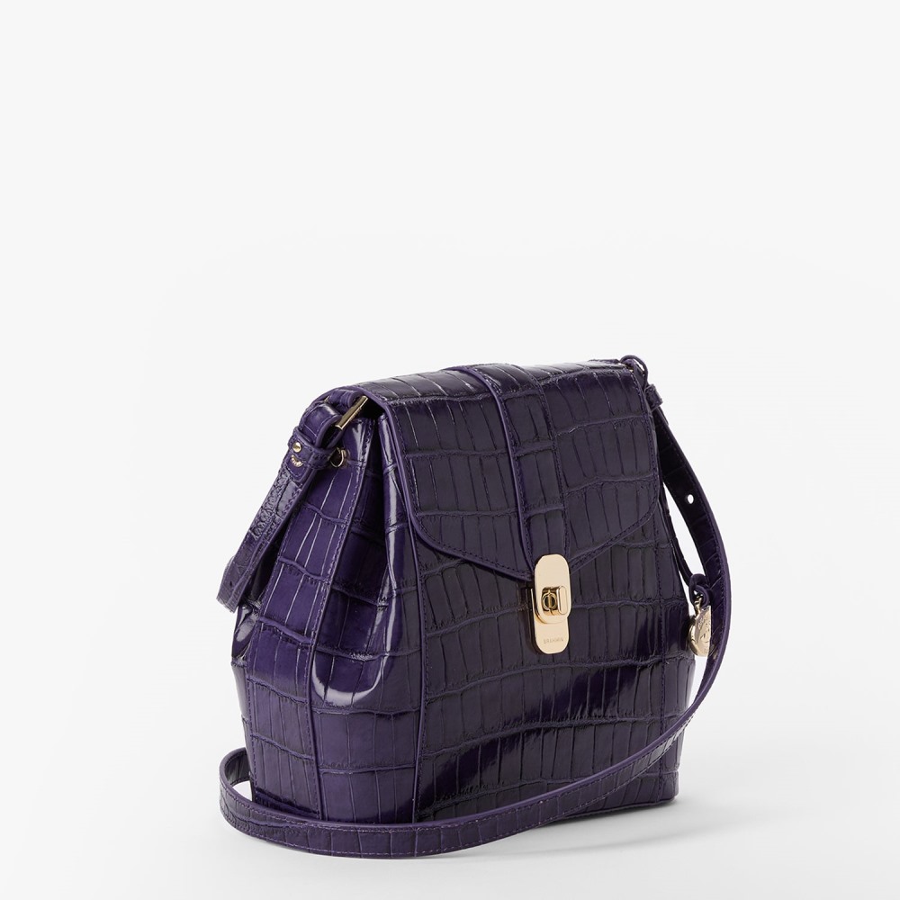 Brahmin Margo Leather Crossbody - Voltage Violet Sirona