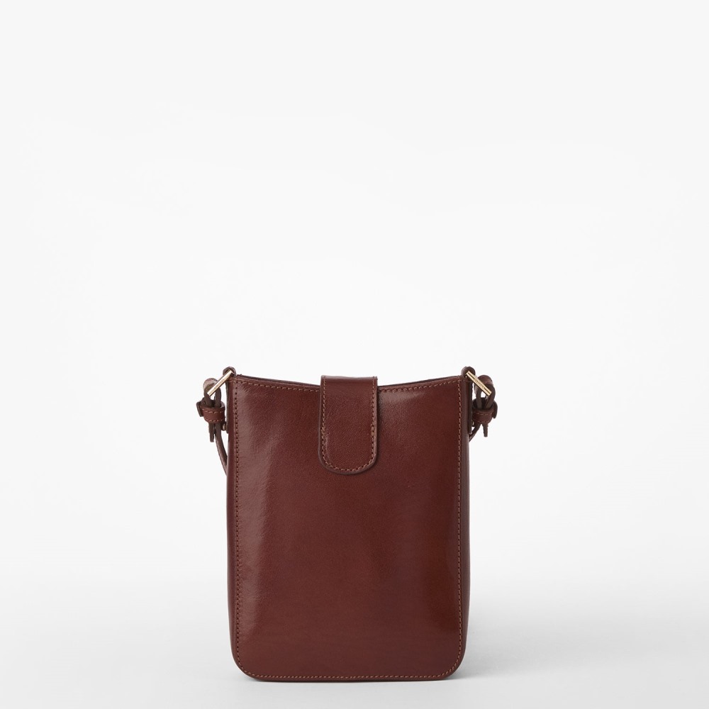 Brahmin Marley Leather Crossbody - Cognac Topsail