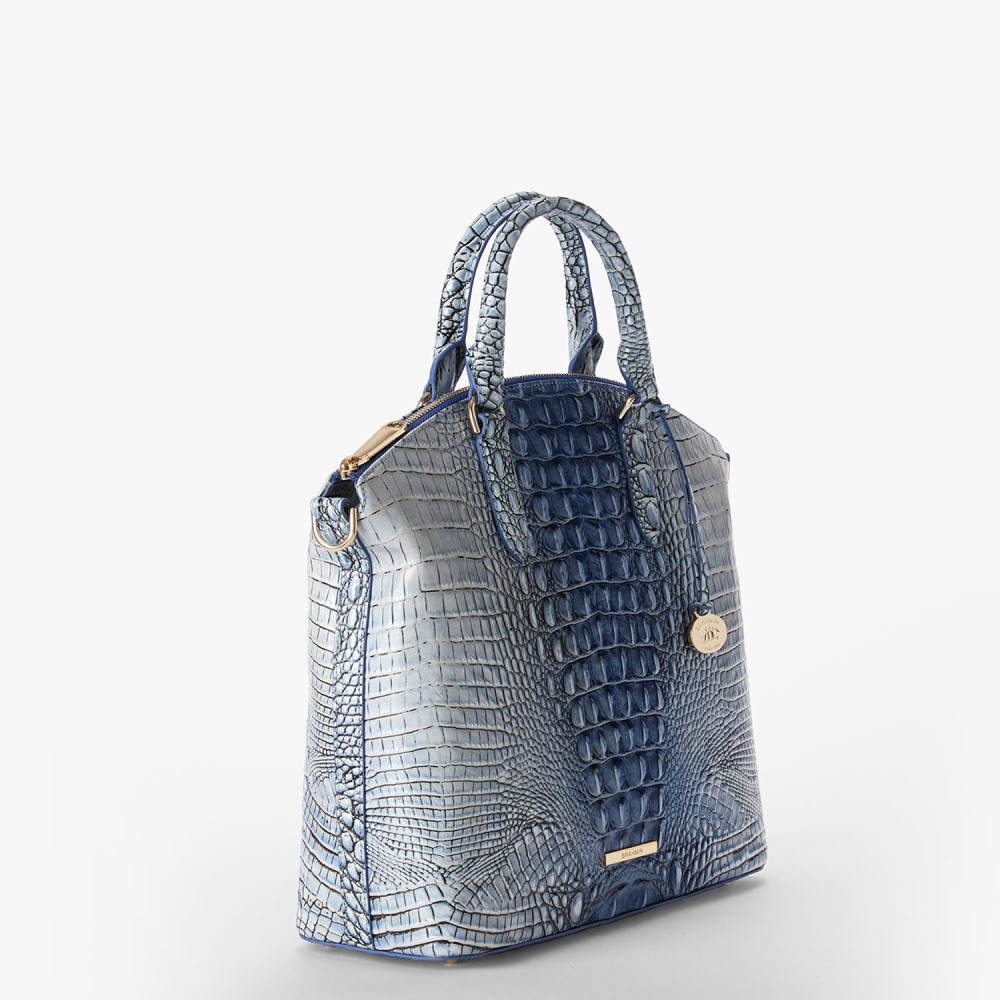 Brahmin Large Duxbury Satchel - Bellbottom Blue Ombre Melbourne