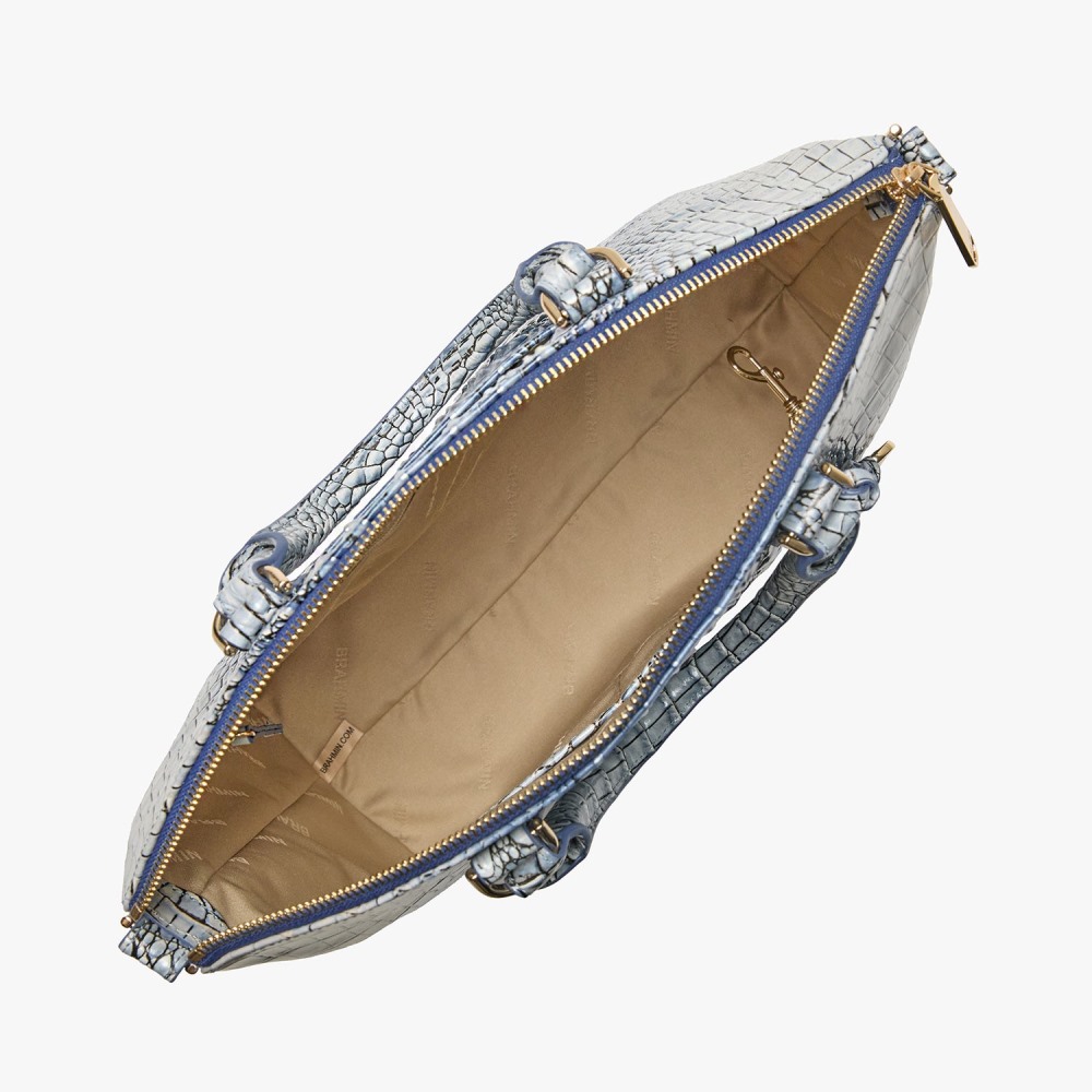 Brahmin Large Duxbury Satchel - Bellbottom Blue Ombre Melbourne