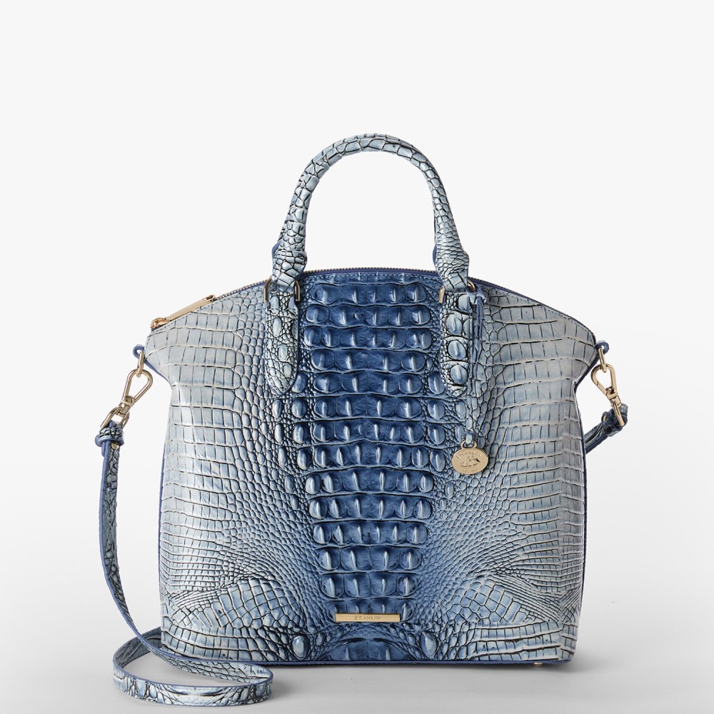 Brahmin Large Duxbury Satchel - Bellbottom Blue Ombre Melbourne