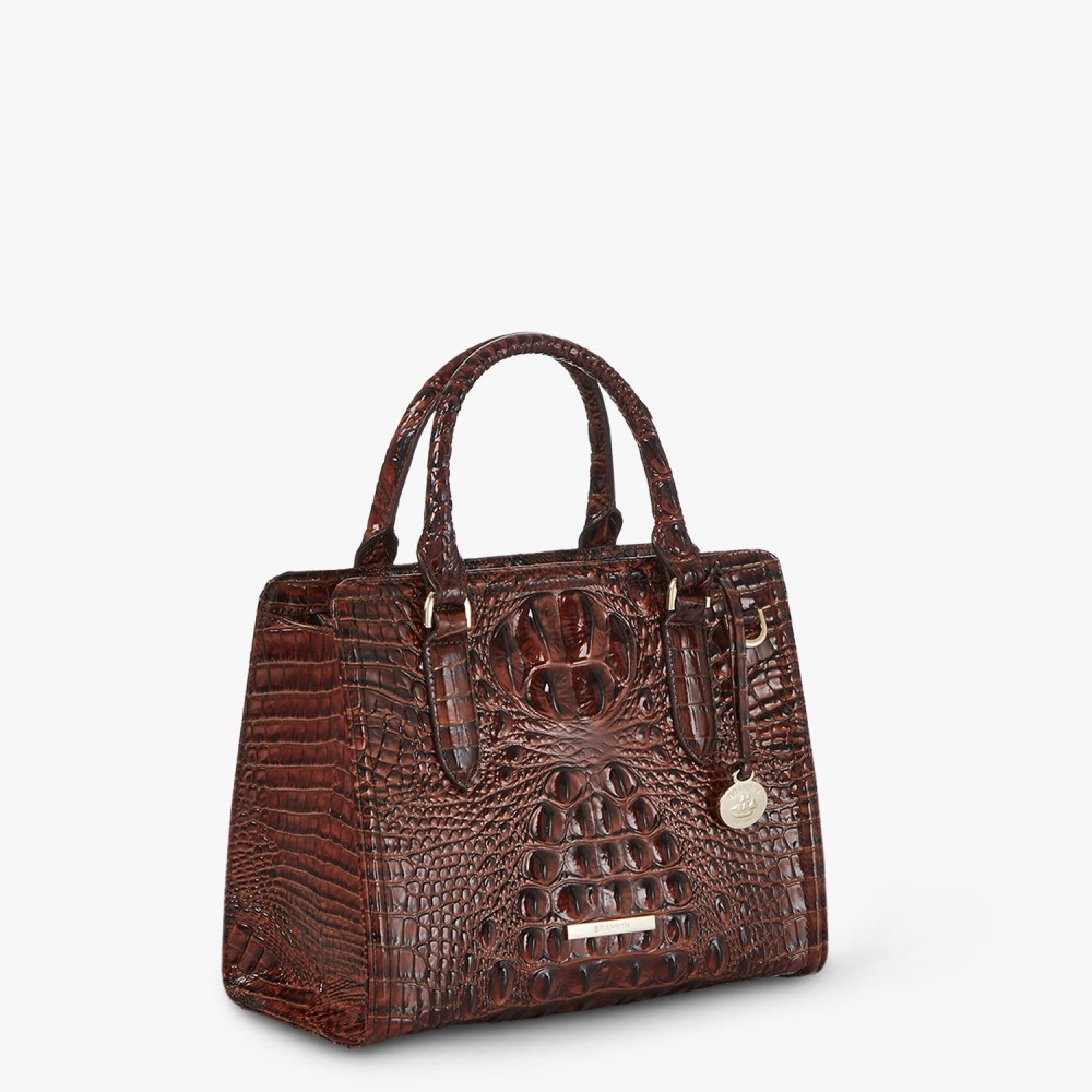 Brahmin Cami Leather Satchel - Pecan Melbourne