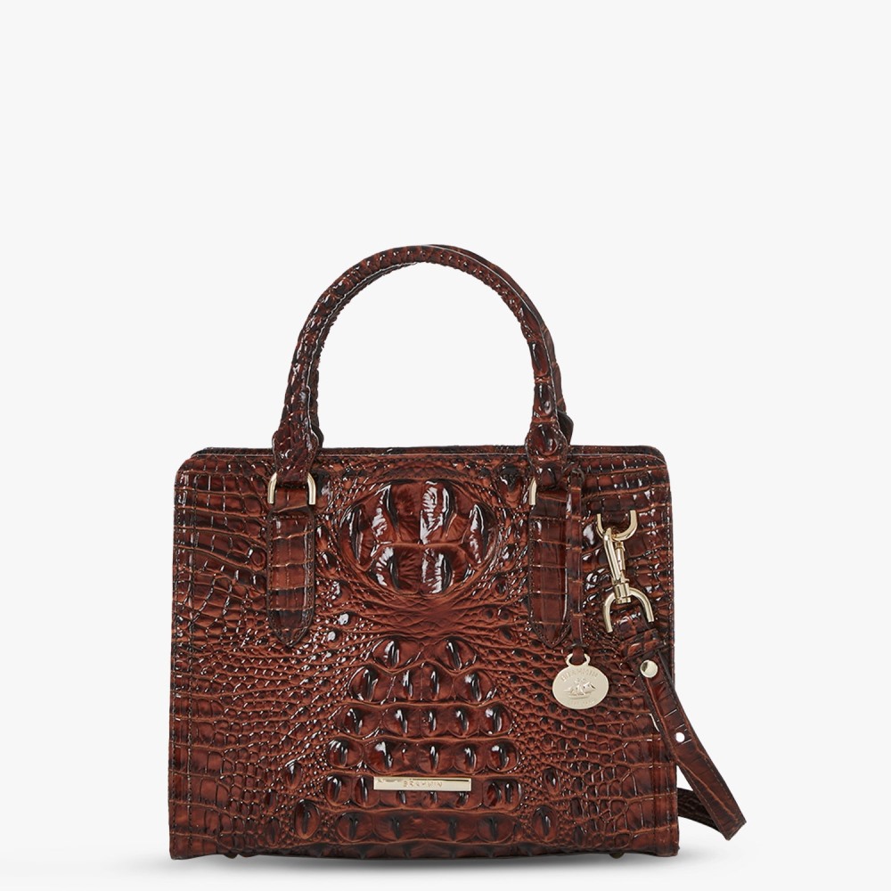 Brahmin Cami Leather Satchel - Pecan Melbourne