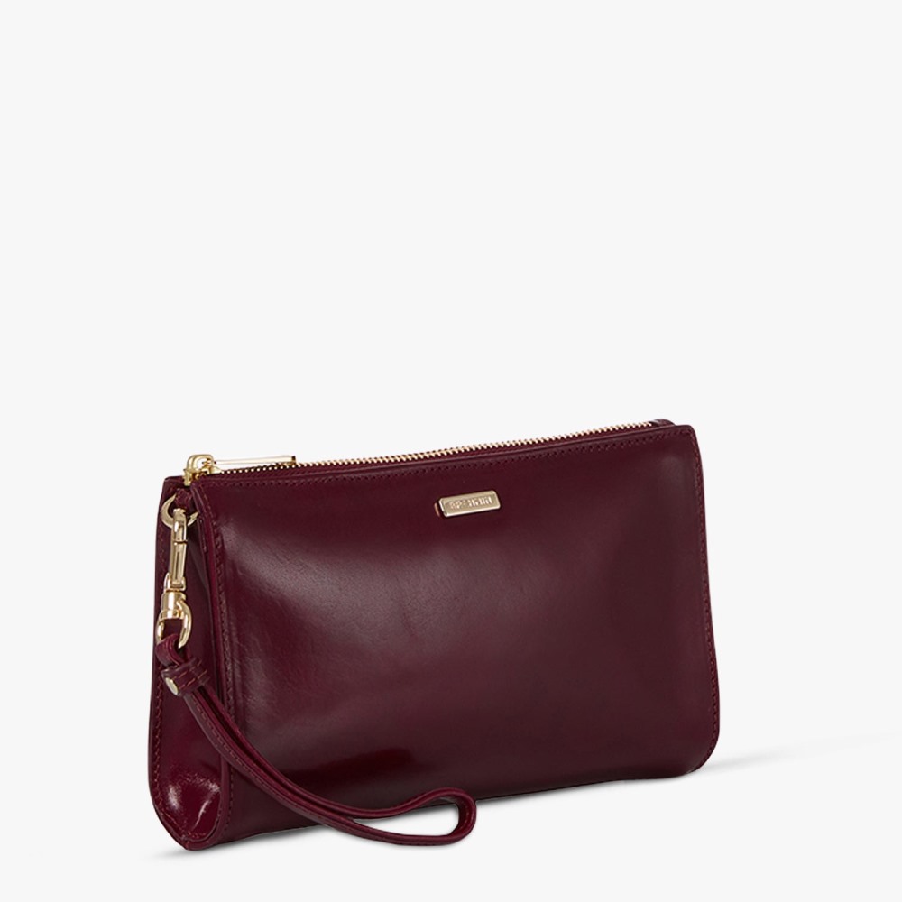 Brahmin Daisy Leather Wristlet - Tart Topsail