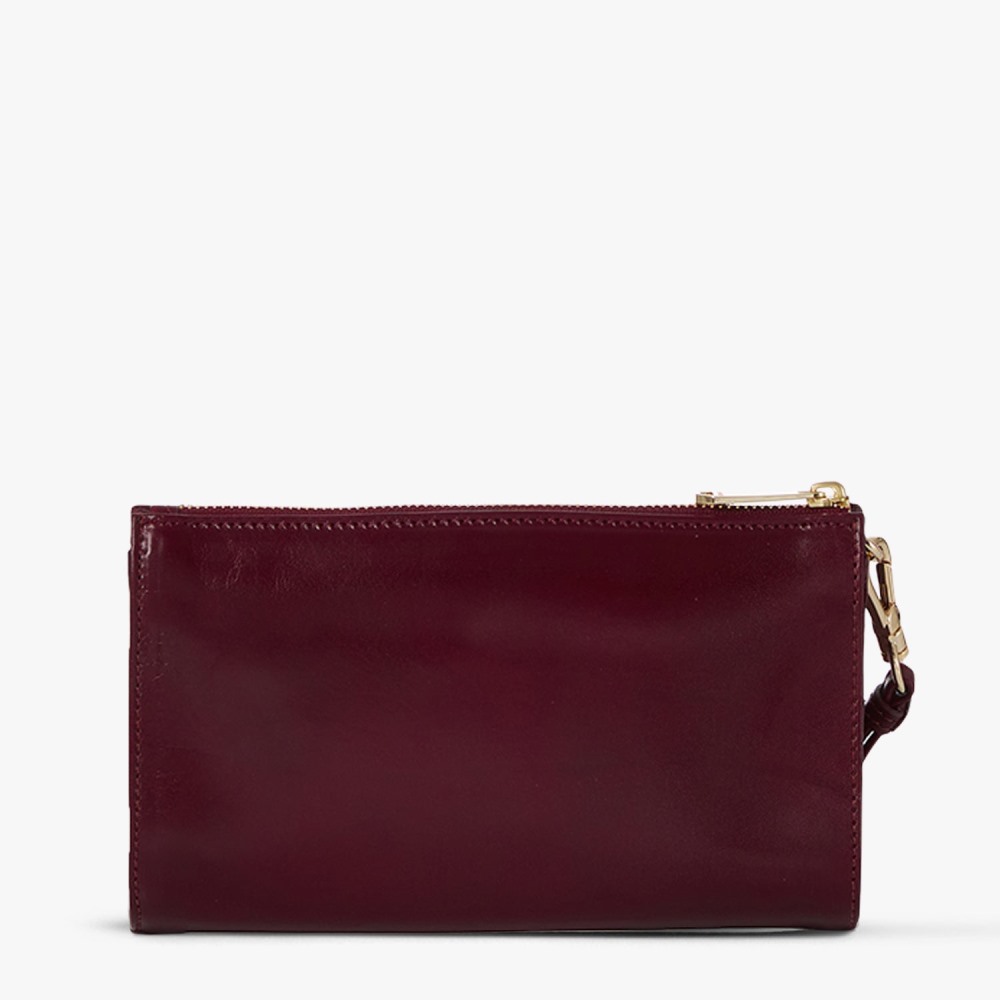 Brahmin Daisy Leather Wristlet - Tart Topsail