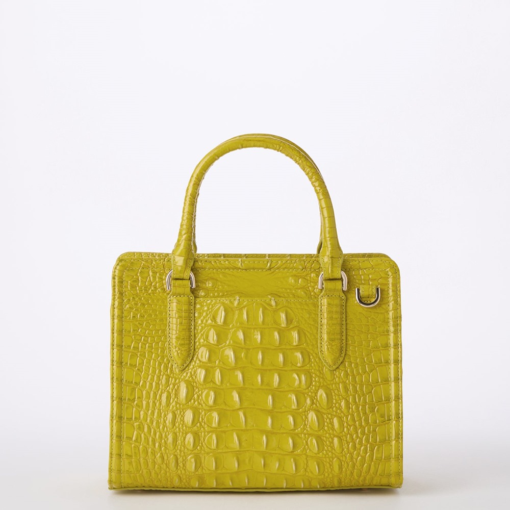 Brahmin Cami Leather Satchel - Chartreuse Melbourne