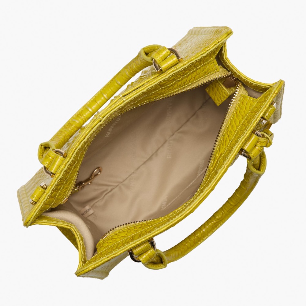 Brahmin Cami Leather Satchel - Chartreuse Melbourne