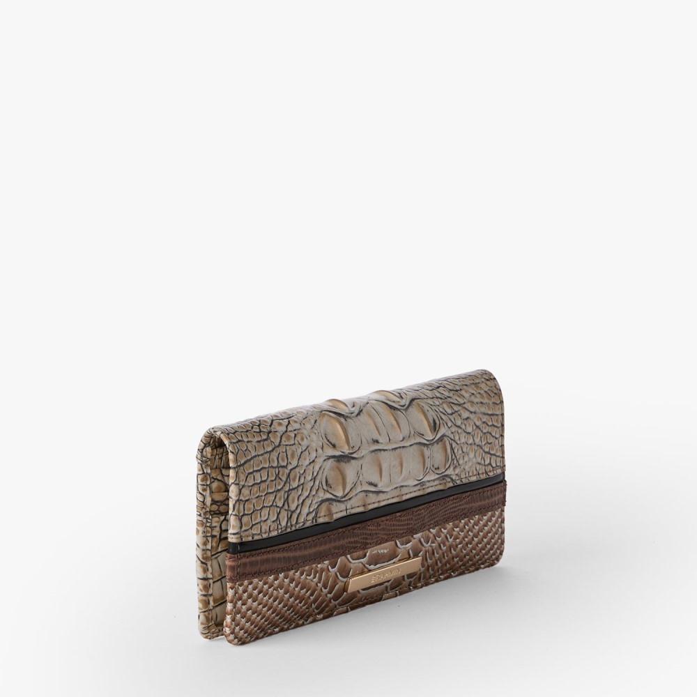 Brahmin Ady Leather Wallet - Timeless Taupe Skien