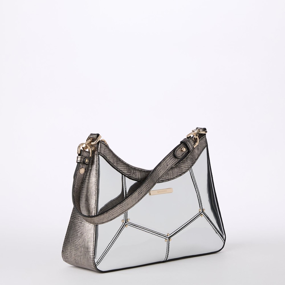 Brahmin Esme Leather Shoulder Bag - Chrome Tamar