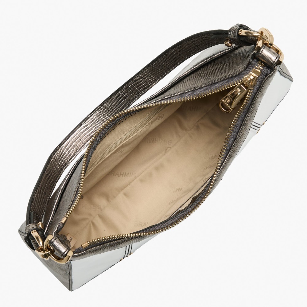 Brahmin Esme Leather Shoulder Bag - Chrome Tamar