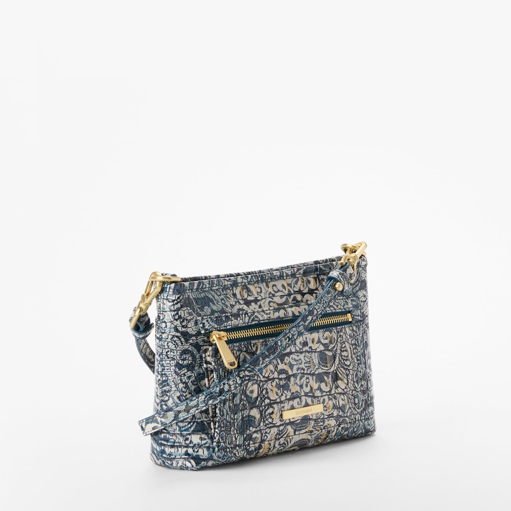 Brahmin Vida Leather Crossbody - Blue Filigree Melbourne