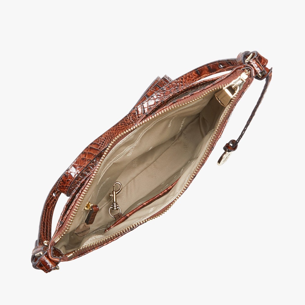 Brahmin Katie Leather Crossbody - Pecan Melbourne