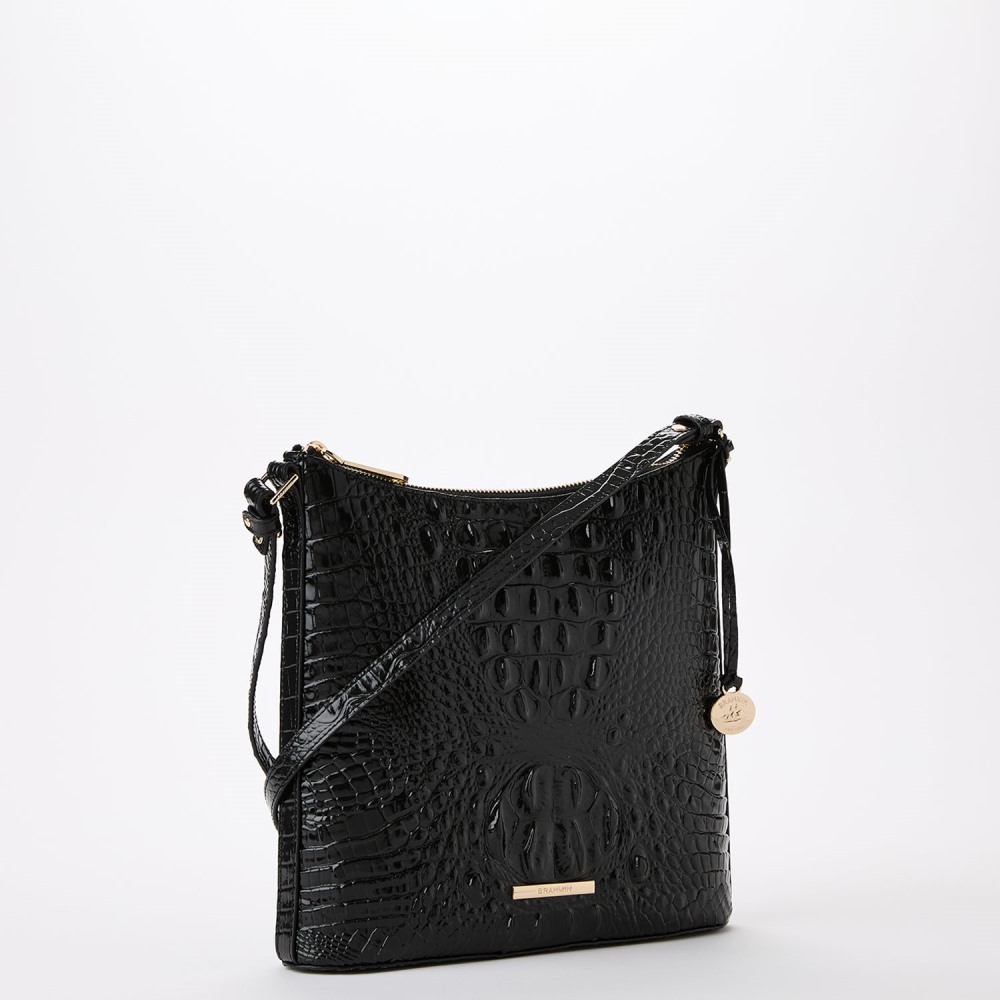 Brahmin Katie Leather Crossbody - Black Melbourne