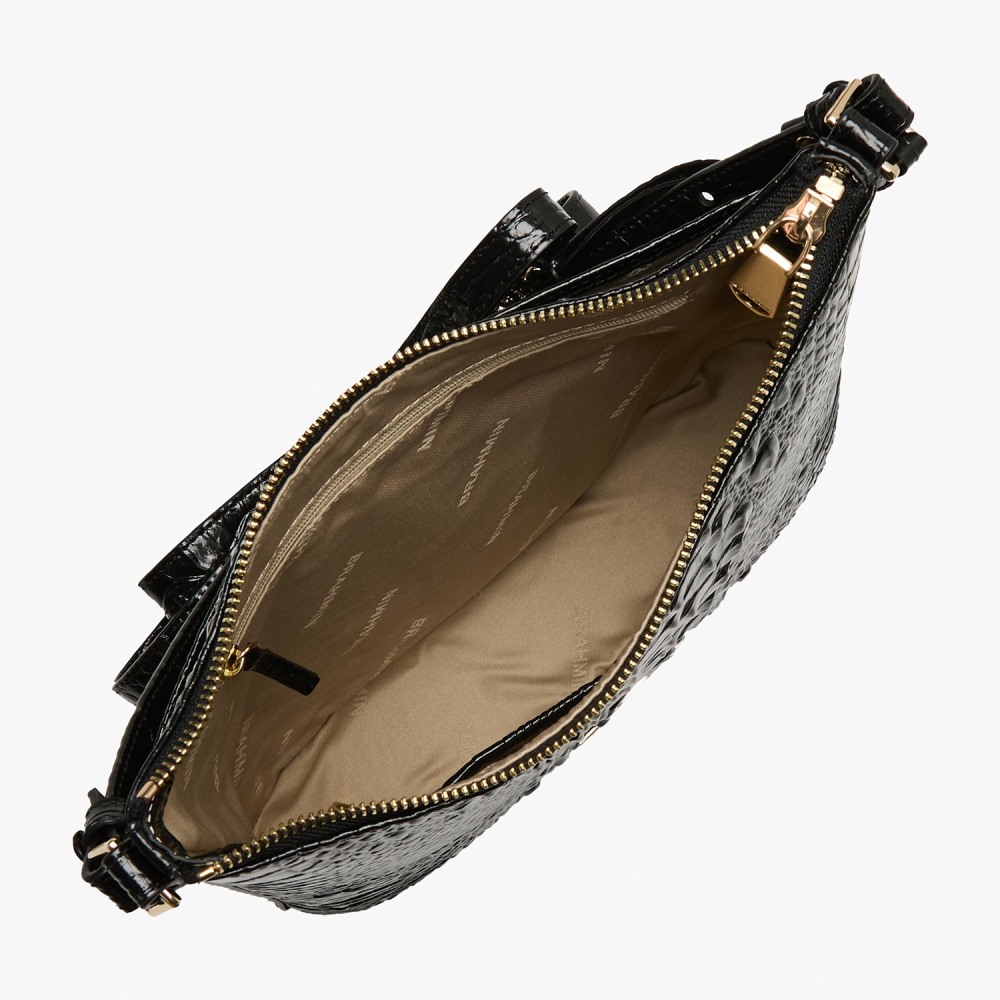 Brahmin Katie Leather Crossbody - Black Melbourne