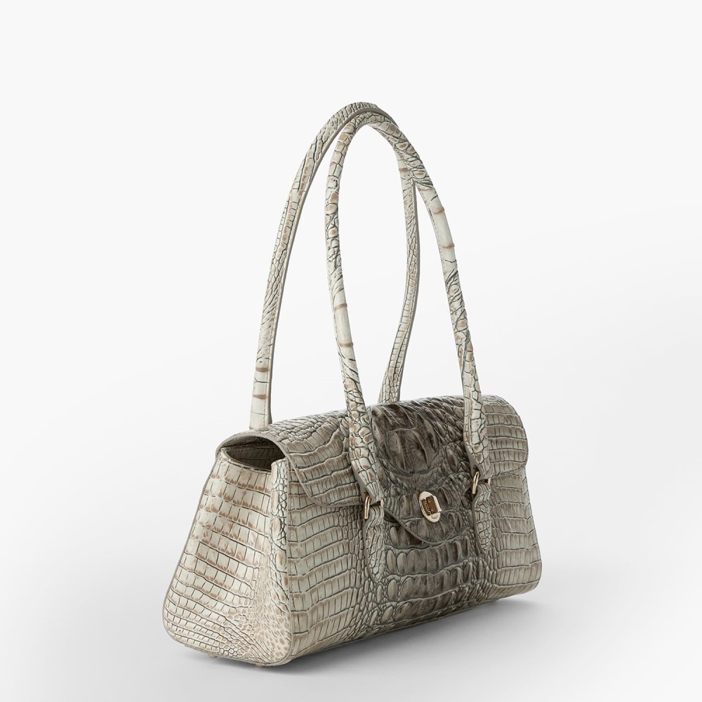 Brahmin Dayan Leather Satchel - Timeless Taupe Ombre Melbourne