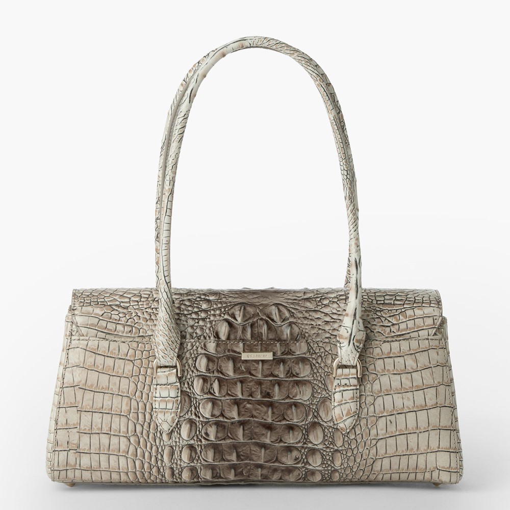 Brahmin Dayan Leather Satchel - Timeless Taupe Ombre Melbourne