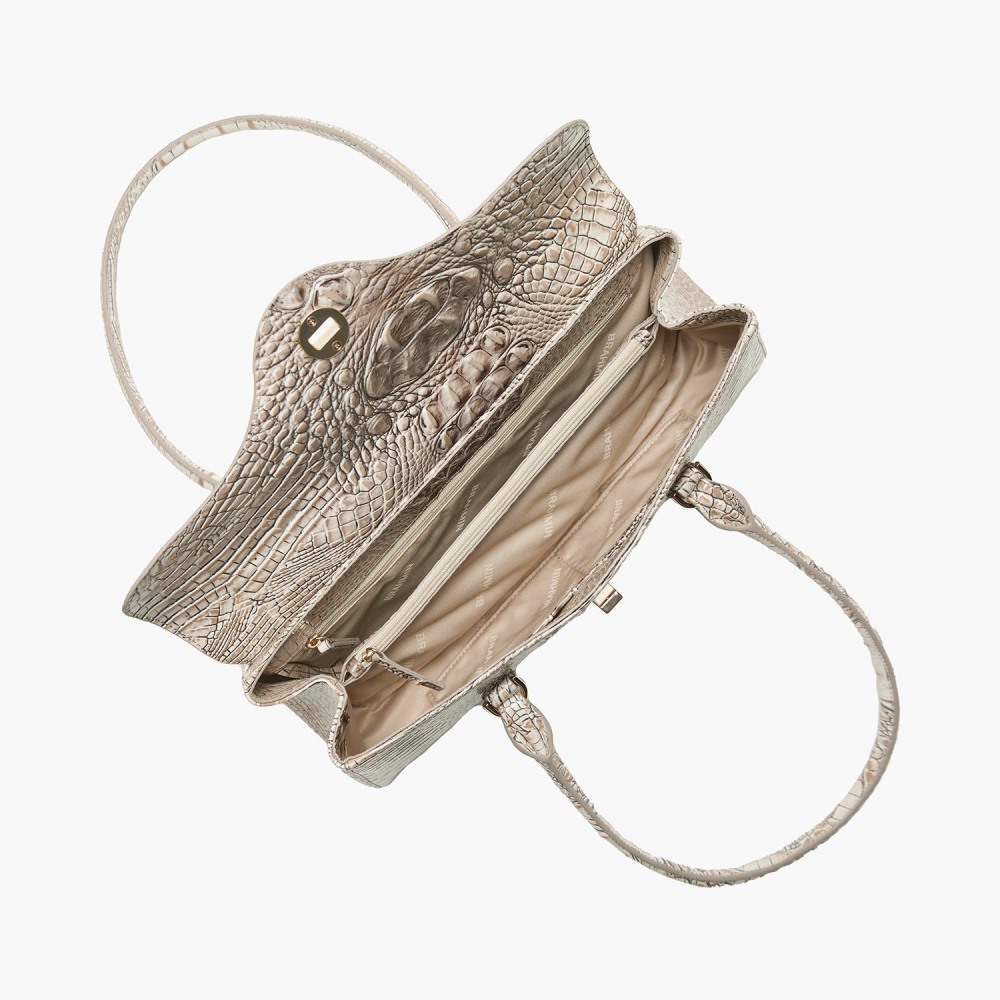 Brahmin Dayan Leather Satchel - Timeless Taupe Ombre Melbourne