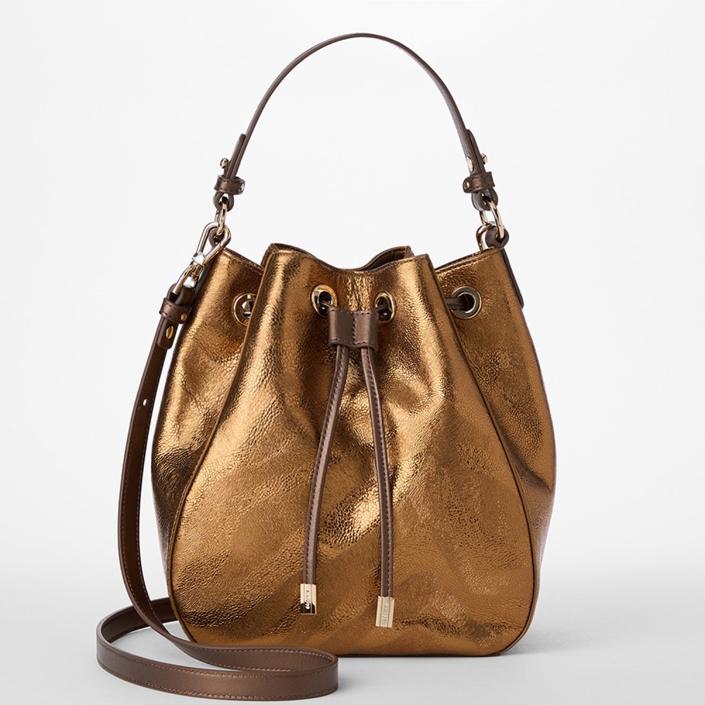 Brahmin Melinda Leather Bucket Bag - Bronze Saber
