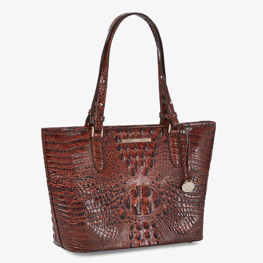 Brahmin Medium Asher Leather Tote - Pecan