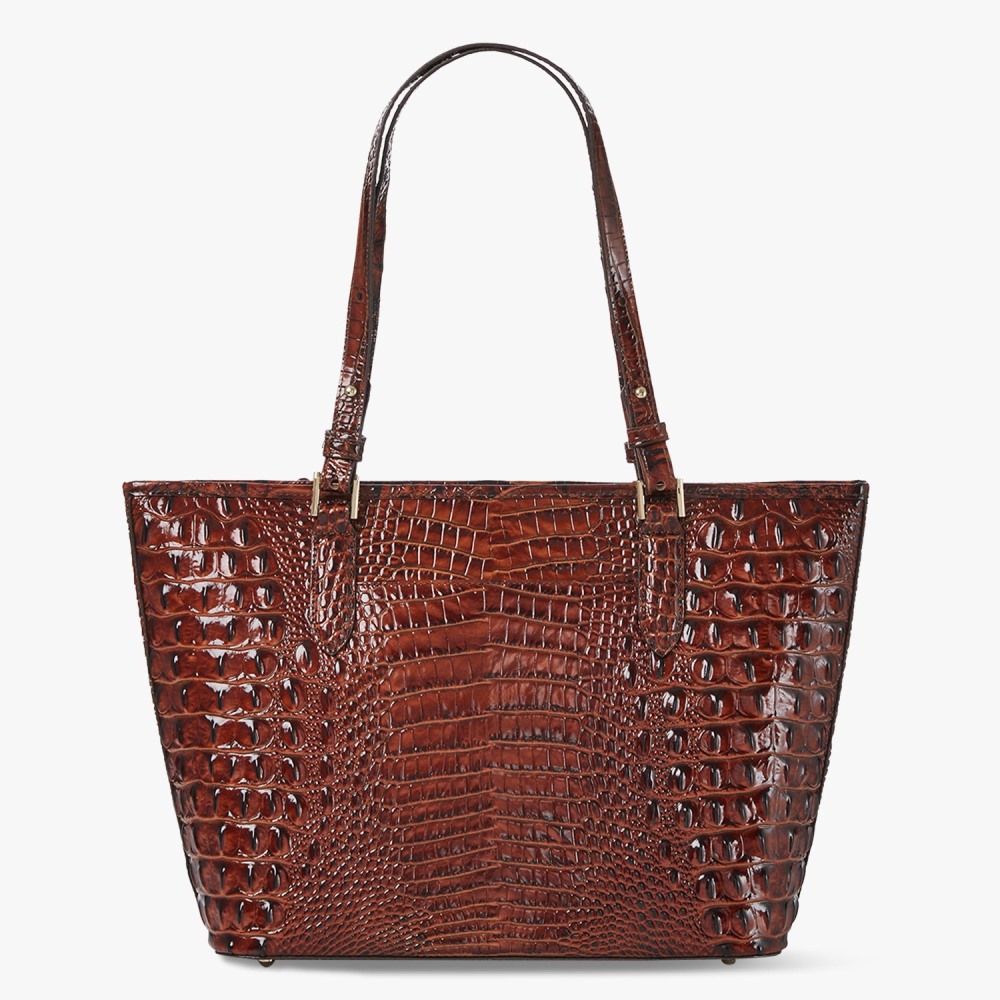 Brahmin Medium Asher Leather Tote - Pecan