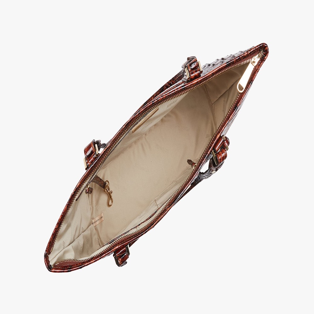 Brahmin Medium Asher Leather Tote - Pecan