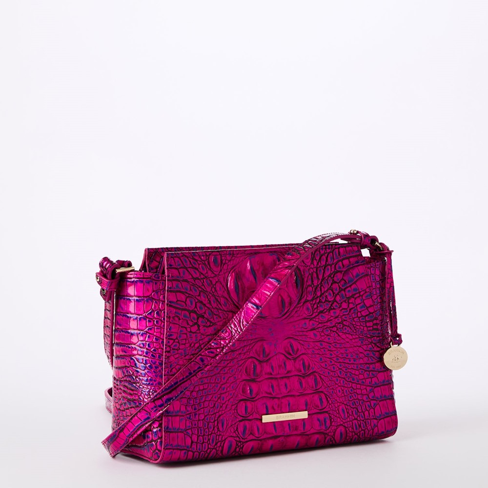Brahmin Hillary Leather Crossbody - Voltage Violet