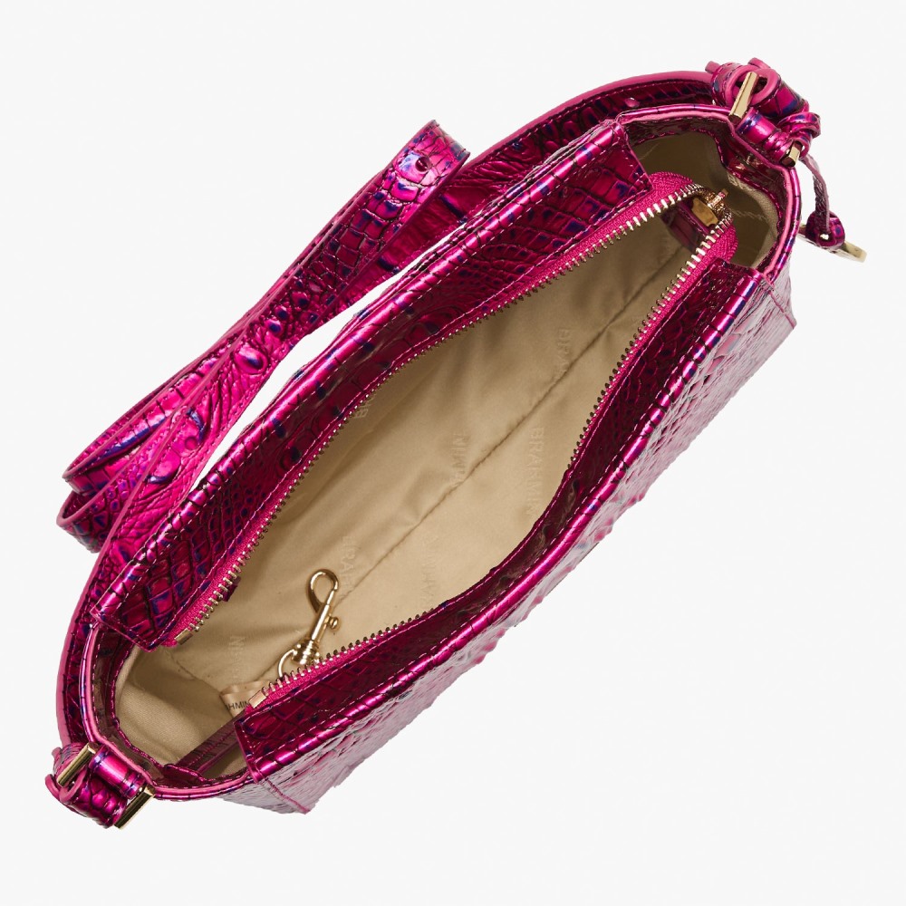 Brahmin Hillary Leather Crossbody - Voltage Violet