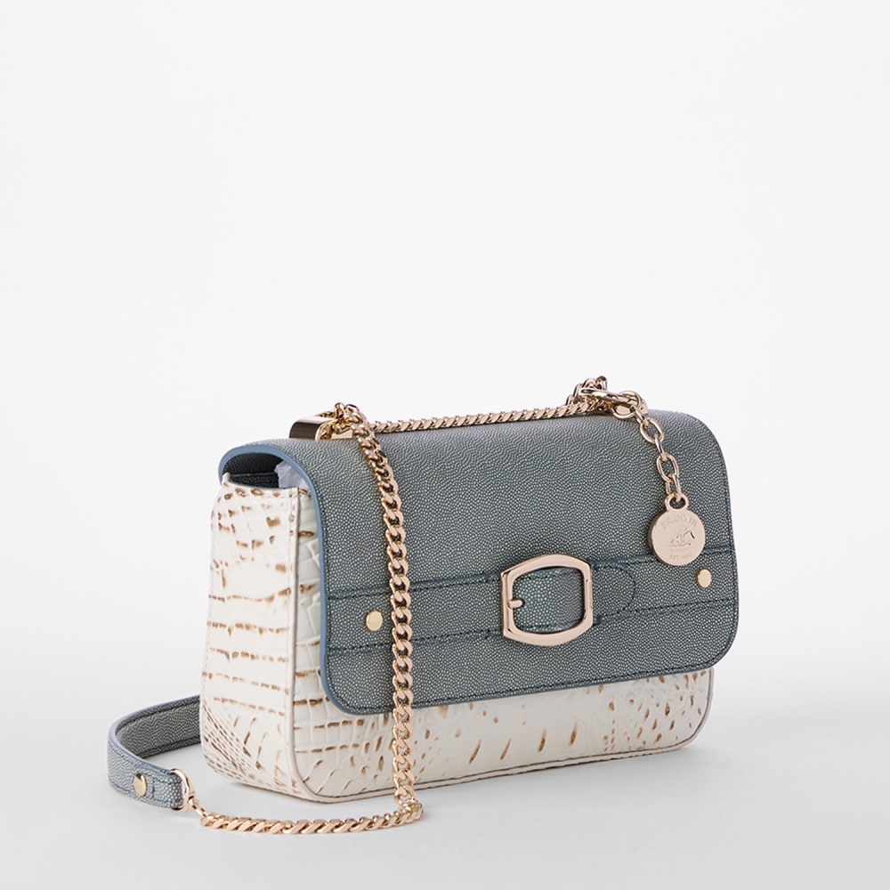 Brahmin Rosa Leather Crossbody - Snowball Minden