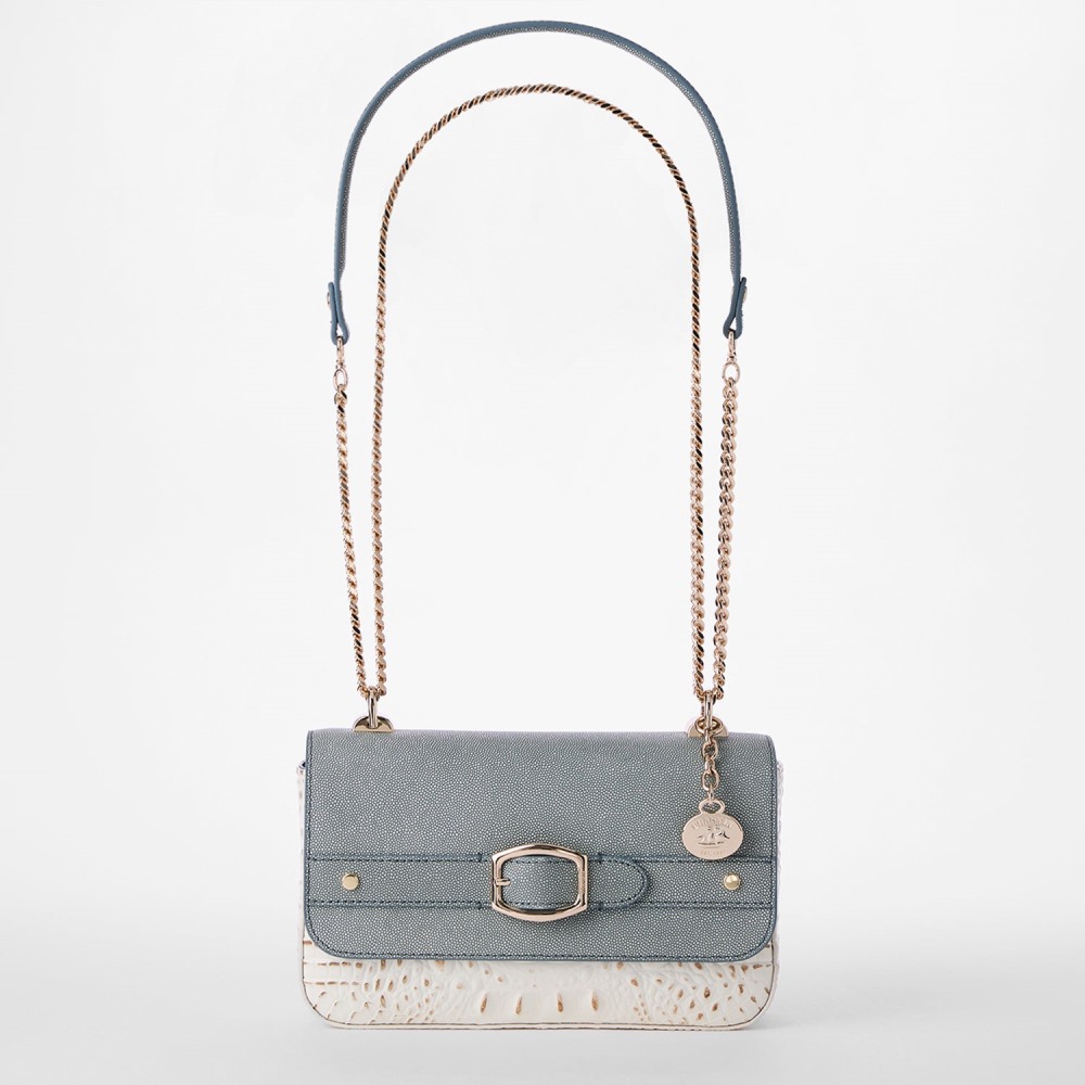 Brahmin Rosa Leather Crossbody - Snowball Minden