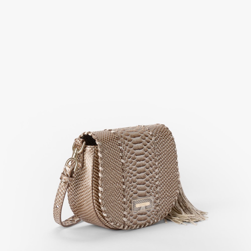 Brahmin Briar Leather Crossbody - Timeless Taupe Gisela