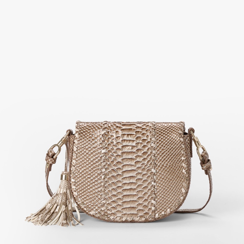 Brahmin Briar Leather Crossbody - Timeless Taupe Gisela