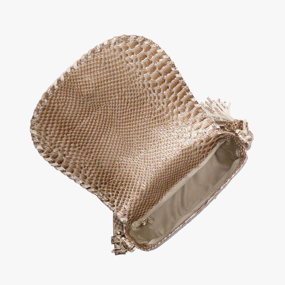 Brahmin Briar Leather Crossbody - Timeless Taupe Gisela