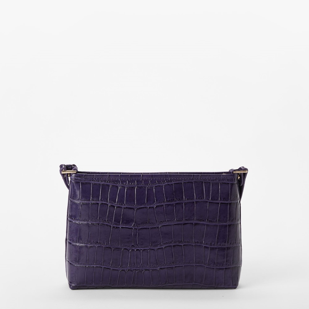 Brahmin Lorelei Leather Shoulder Bag - Voltage Violet Sirona