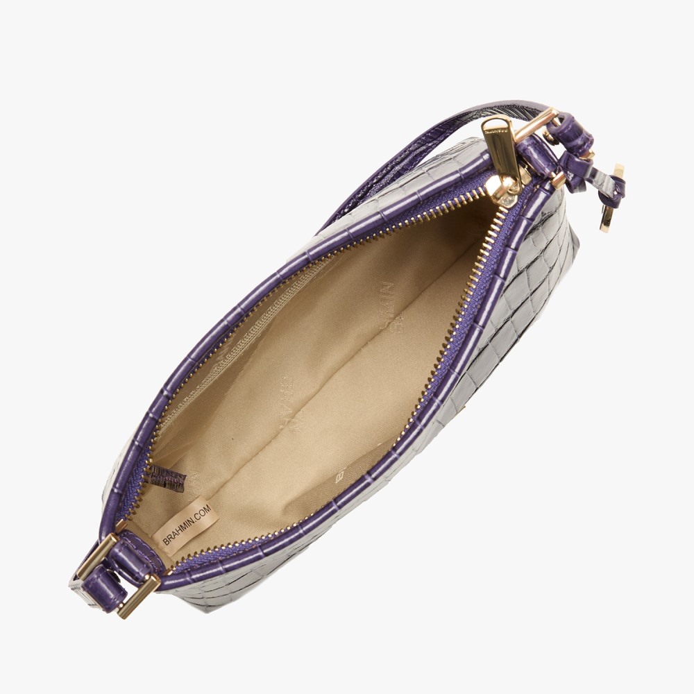Brahmin Lorelei Leather Shoulder Bag - Voltage Violet Sirona