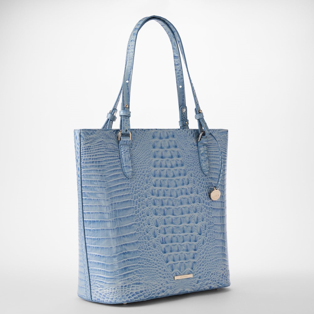 Brahmin Ezra Leather Tote - Heavenly Blue Melbourne