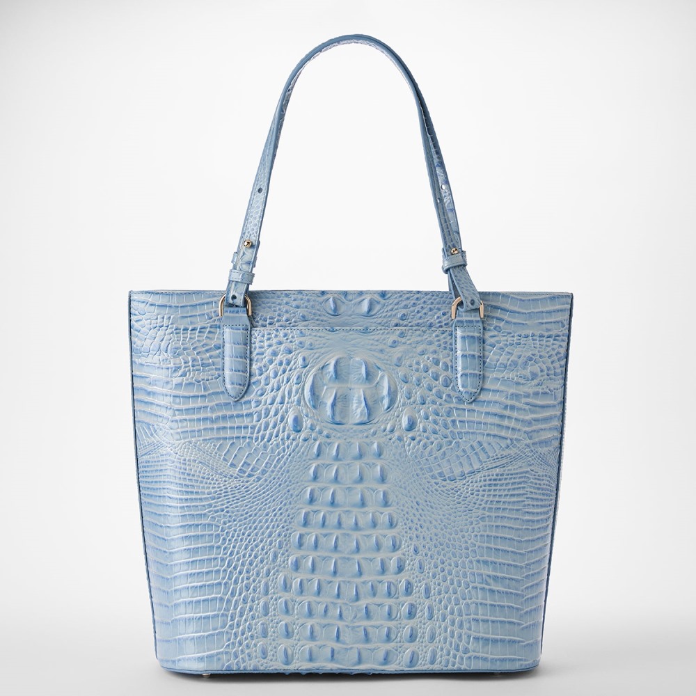 Brahmin Ezra Leather Tote - Heavenly Blue Melbourne