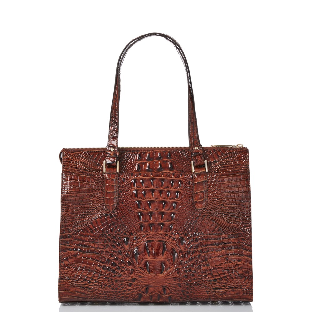 Brahmin Anywhere Leather Tote - Pecan