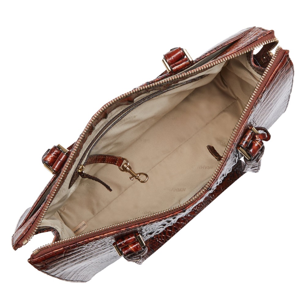 Brahmin Anywhere Leather Tote - Pecan