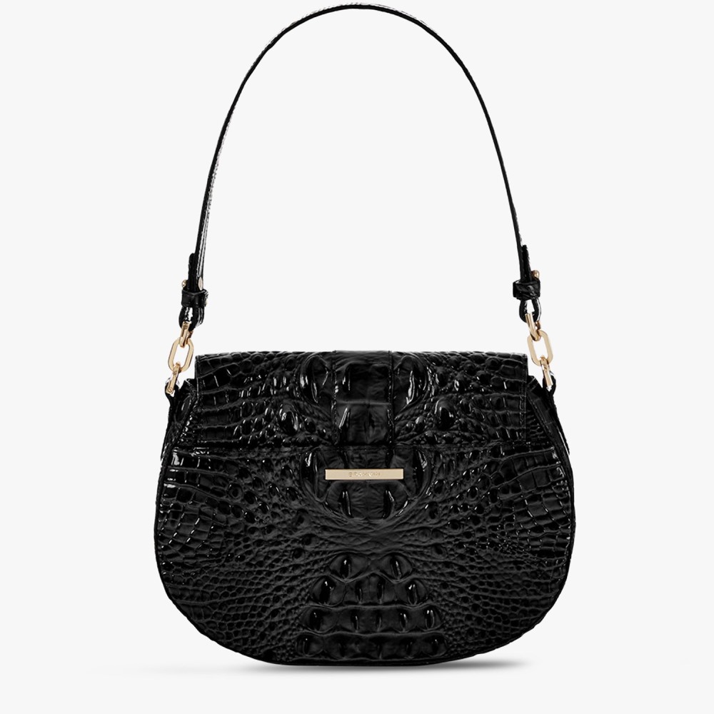 Brahmin Cynthia Leather Shoulder Bag - Black Melbourne